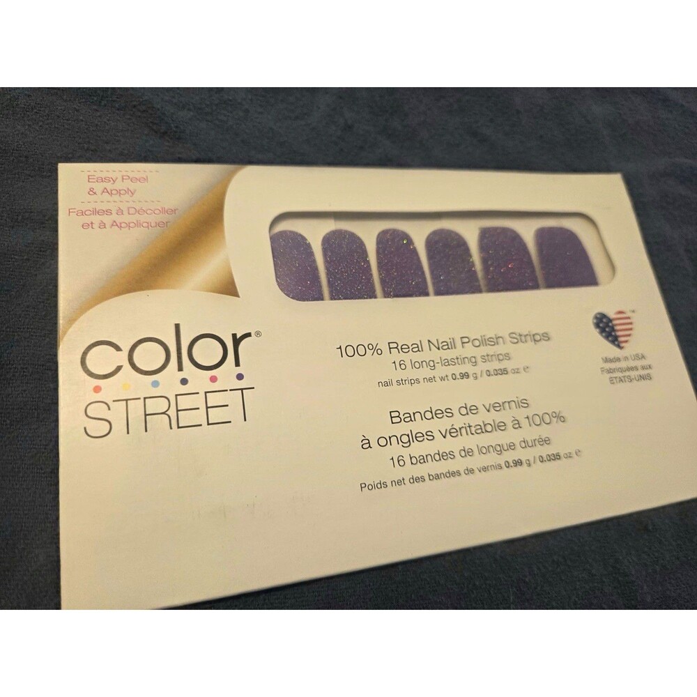 Color Street Nail Polish Strips Purple Glitter Easy Peel Glitter Days Ahead